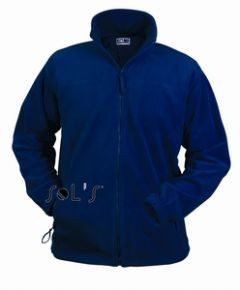 Мужская куртка из флиса ярко-синего цвета на молнии NORTH 55000