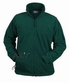 Мужская куртка из флиса зеленого цвета на молнии NORTH 55000