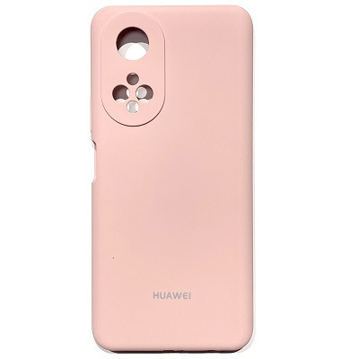 Силиконовый чехол Silicone Case с закрытым низом и защитой камеры светло-розовый для Huawei Honor X7 - фото 1 - id-p192834868