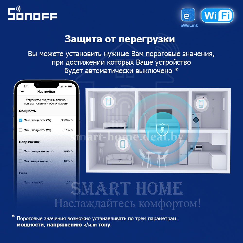 Sonoff POW Origin POWR316 ( (Умное Wi-Fi реле с функцией контроля и управления энергопотреблением) - фото 8 - id-p192840725
