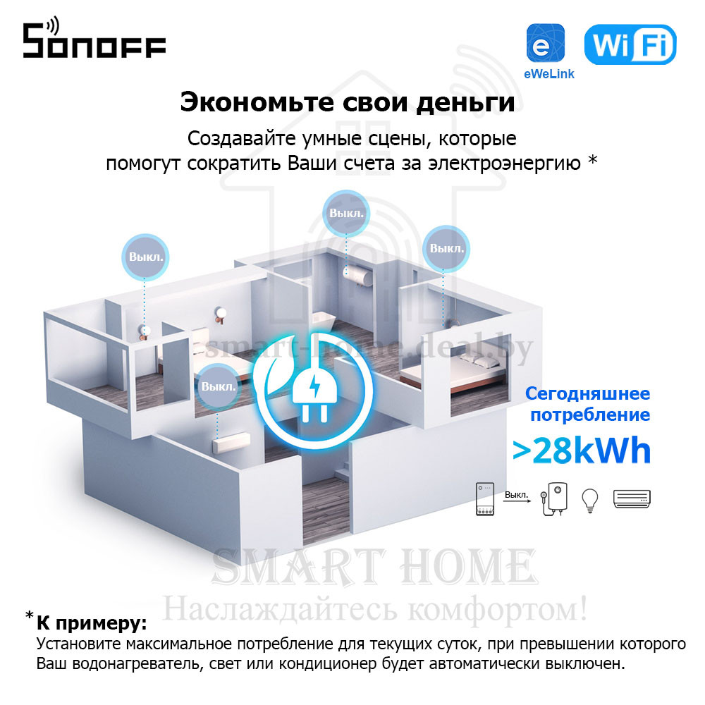 Sonoff POW Origin POWR316 ( (Умное Wi-Fi реле с функцией контроля и управления энергопотреблением) - фото 9 - id-p192840725