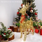 Украшение новогоднее "Золотой олень" 40 см со светодиодами