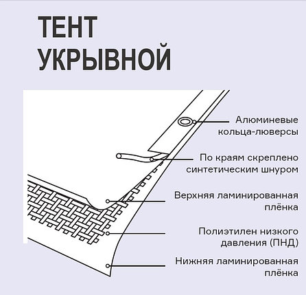 Тент укрывной 2х3, 2х10, 2х50 метра., фото 2