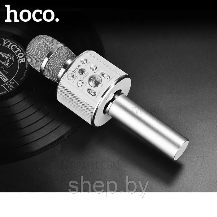 Микрофон беспроводной с колонкой Hoco BK3 цвет: золотой,серебряный - фото 7 - id-p168143536