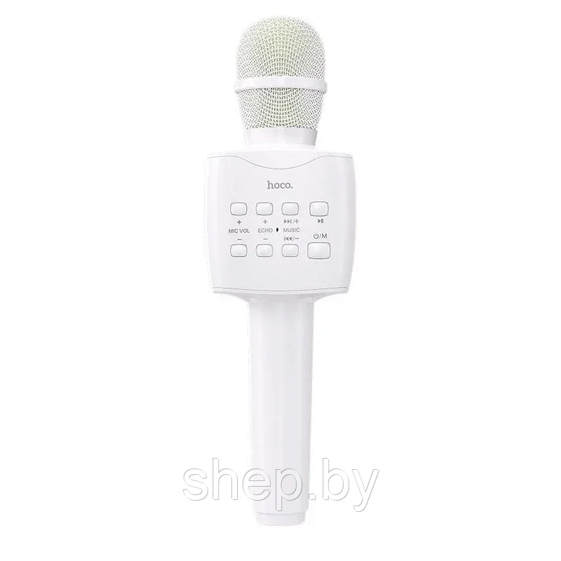Микрофон беспроводной с колонкой Hoco BK5 цвет: бело-голубой,белый - фото 3 - id-p168144626