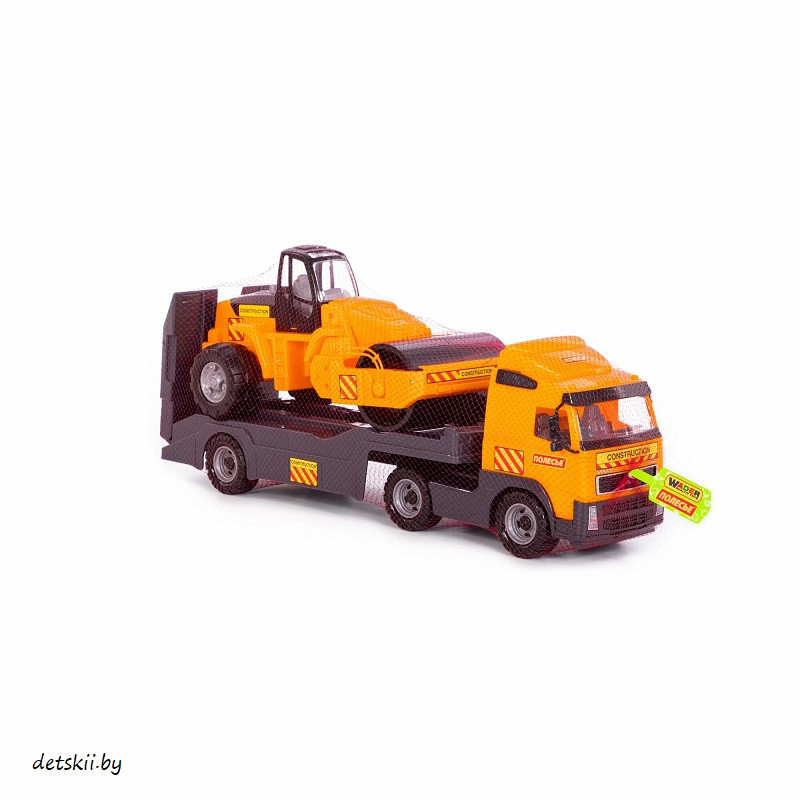 Набор игрушечной техники Полесье Volvo с дорожным катком 8855 в сеточке - фото 4 - id-p192850617