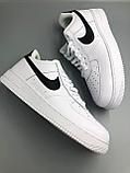 Кроссовки мужские белые повседневные Nike Force / демисезонные / большие размеры, фото 3