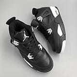 Кроссовки черные женские Nike Jordan 4 / демисезонные / повседневные 37, фото 2
