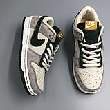 Кроссовки женские Nike SB Dunk low серо-зеленые / женские / подростковые, фото 2