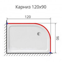 Карниз полукруглый 120х90