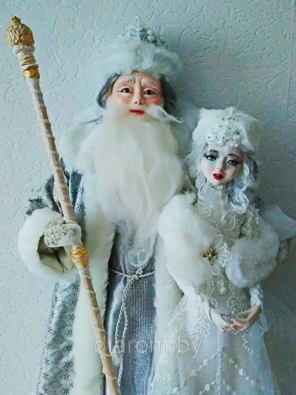 Авторские куклы Дед мороз и Снегурочка - фото 3 - id-p192850965