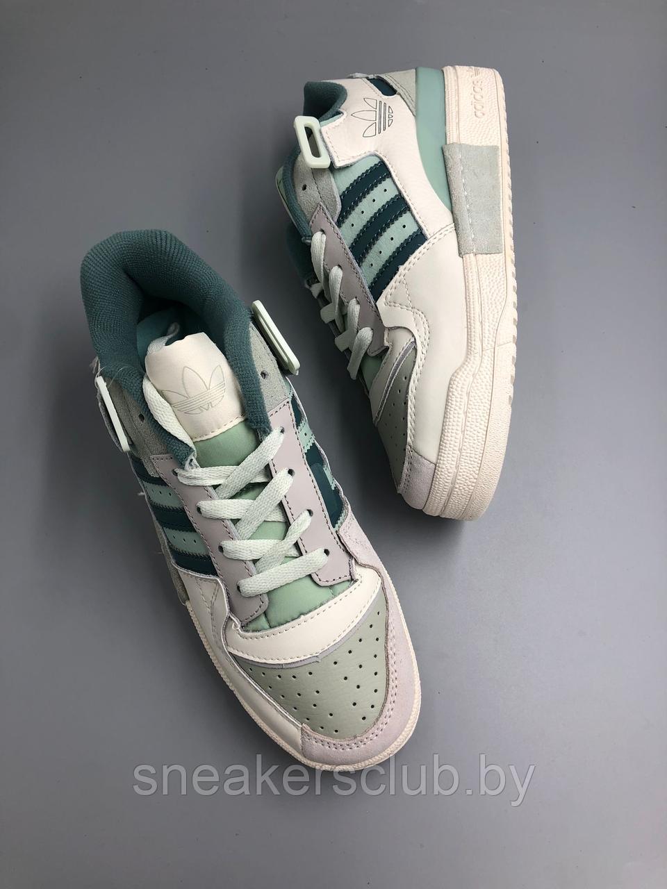 Кроссовки женские Adidas Forum Low / подростковые / бирюза - фото 4 - id-p192850986