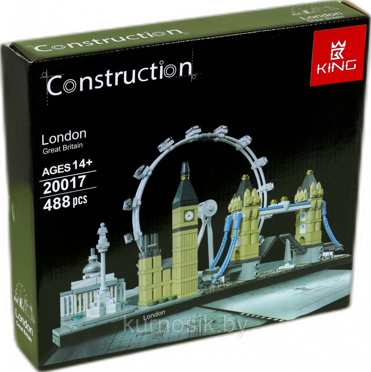 Конструктор 20017 KING Архитектура Лондона, 488 деталей - фото 1 - id-p192851010