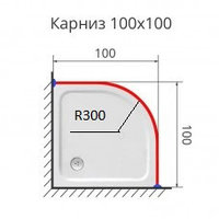 Карниз нержавеющий Г 100*100