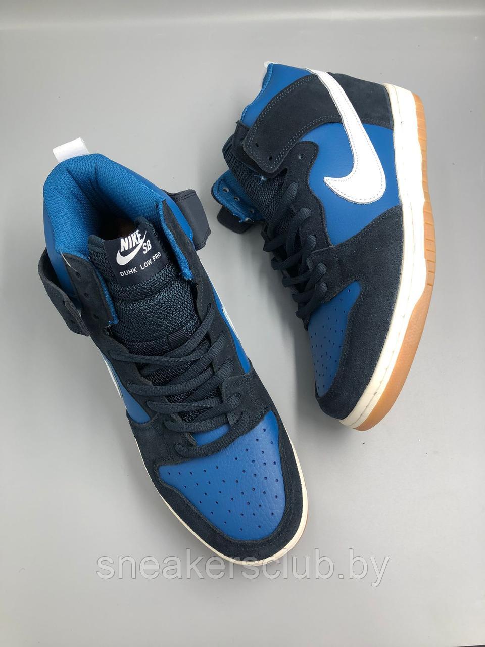 Кроссовки мужские Nike SB высокие синие - фото 2 - id-p192851030