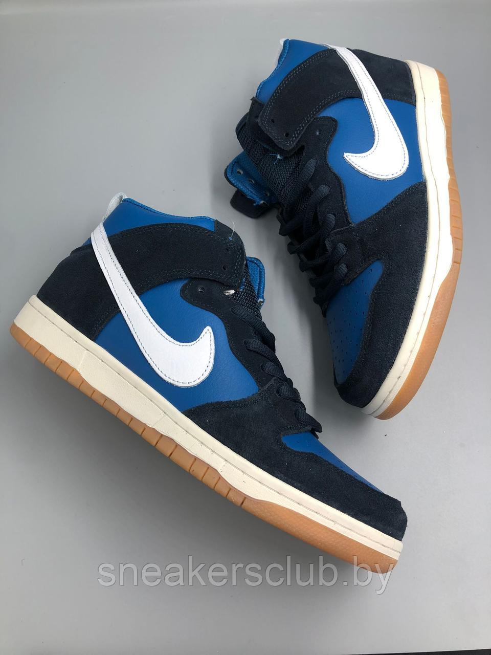 Кроссовки мужские Nike SB высокие синие - фото 3 - id-p192851030