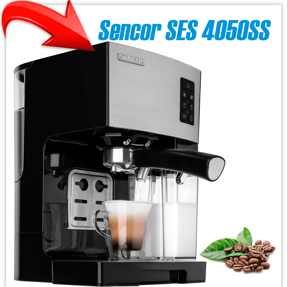 Рожковая помповая кофеварка Sencor SES 4050SS (черный)