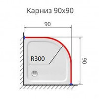 Карниз нержавеющий Г 90х90