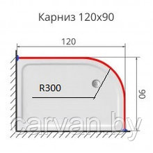 Карниз нержавеющий Г 120х90