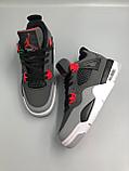 Кроссовки черные женские Nike Jordan 4 / демисезонные / повседневные / подростковые, фото 3