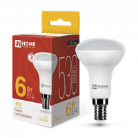 Лампа светодиодная R50 6W E14 3000К (525Lm) IN-HOME