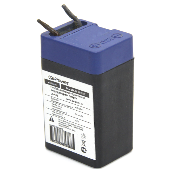 Аккумулятор 4V 0,3Ah GoPower LA-403