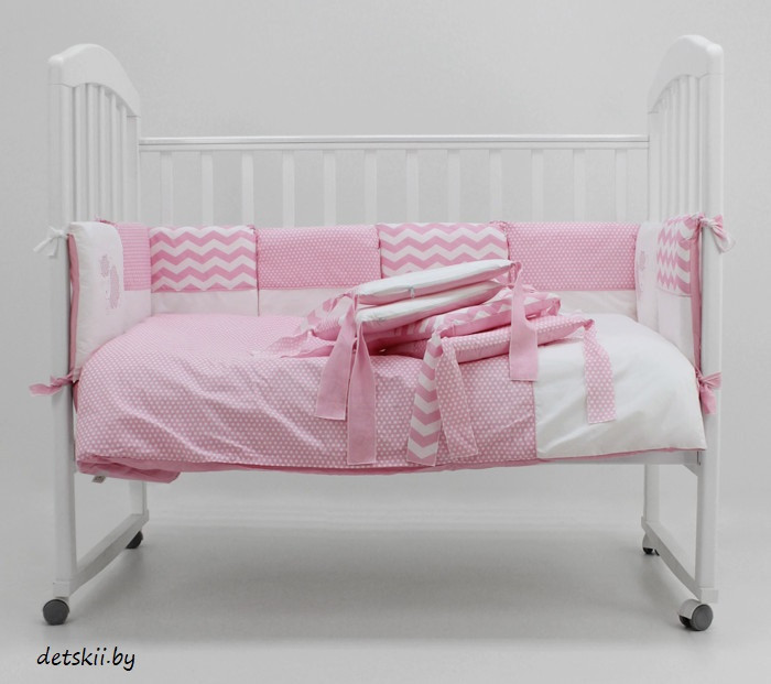 Комплект в кроватку Топотушки Долли 6 предметов розовый - фото 8 - id-p192856503