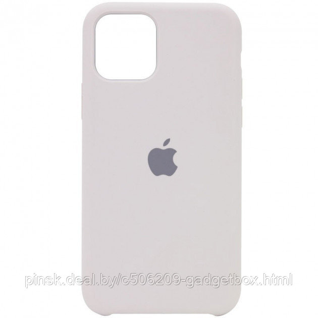 Чехол Silicone Case для Apple iPhone 14, #11 Stone (Светло-серый) - фото 1 - id-p190980776