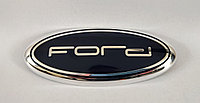 Эмблема FORD 143*57 вогнутая изнутри + скотч (зад, прямой шрифт) EL-FORD7
