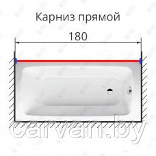 Карниз прямой 180