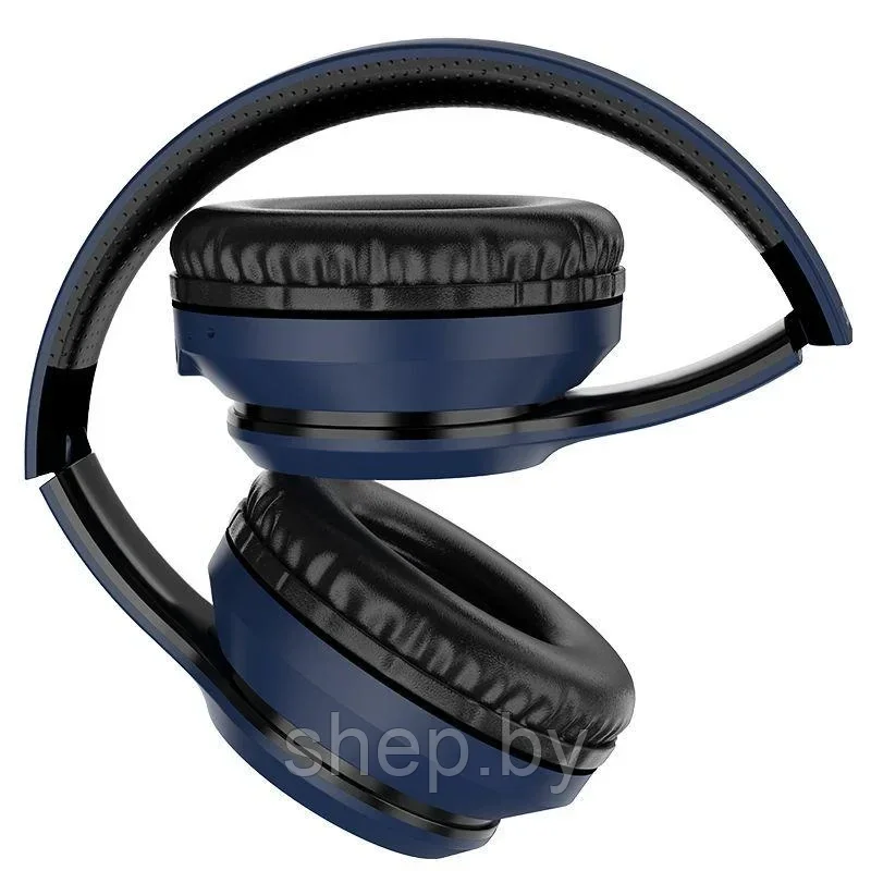 Беспроводные наушники Hoco W28 полноразмерные с микрофоном цвет: черный,красный,синий - фото 7 - id-p168922407