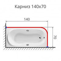 Карниз нержавеющий ГВ 140х70