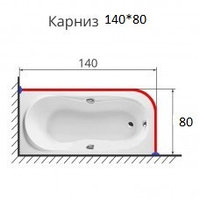 Карниз нержавеющий ГВ 140х80