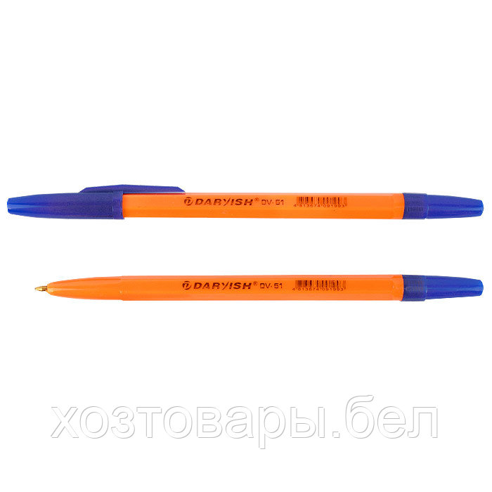 Ручка шариковая синяя "Darvish" корпус оранжевый - фото 1 - id-p192861209