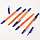 Ручка шариковая синяя "Darvish" корпус оранжевый, фото 2
