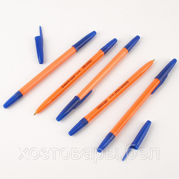 Ручка шариковая синяя "Darvish" корпус оранжевый - фото 2 - id-p192861209