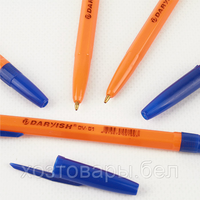 Ручка шариковая синяя "Darvish" корпус оранжевый - фото 3 - id-p192861209