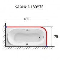 Карниз нержавеющий ГВ 180х75