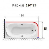 Карниз нержавеющий ГВ 190х85