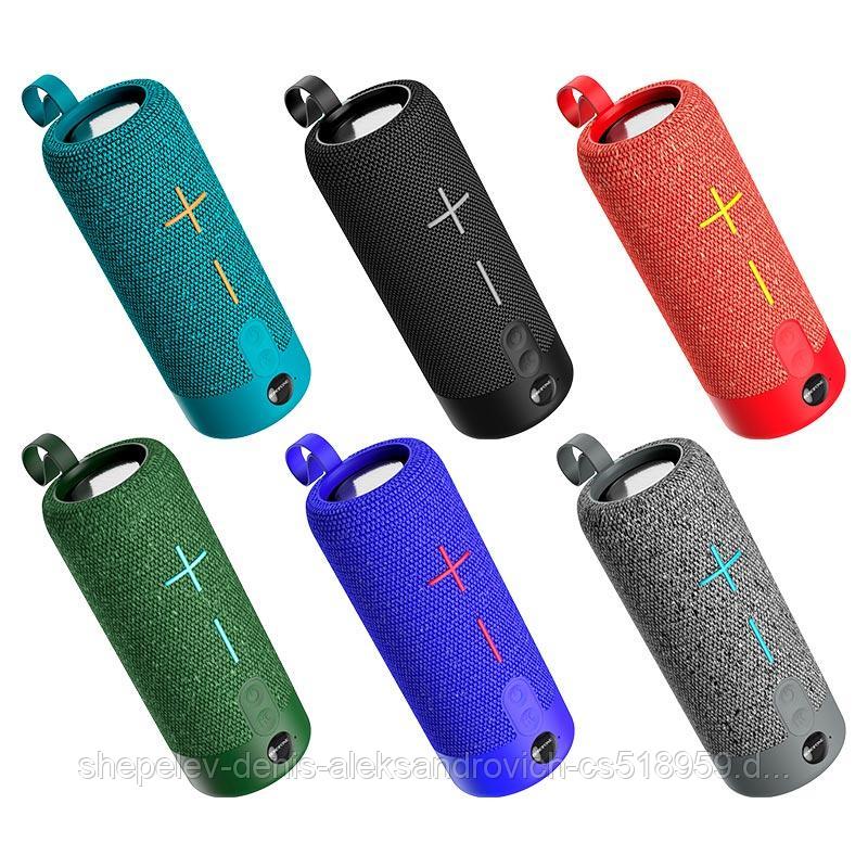 Беспроводная колонка Borofone BR19 цвет: бирюзовый,черный,красный, зеленый,синий,серый