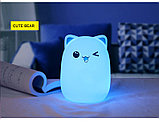 Силиконовый  мягкий светильник - ночник "Котик" в двух расцветках, фото 5