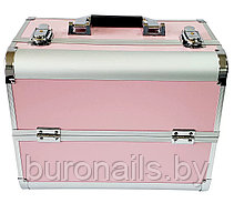 Бьюти-кейс  «BuImer»  кейс для мастеров, розовый с серебром., фото 2