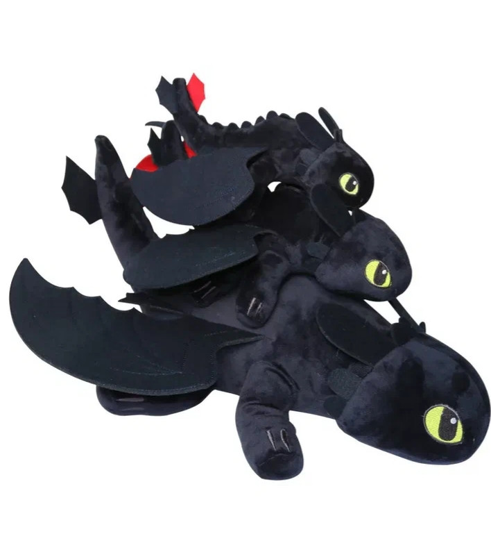 Мягкая игрушка из м/ф Как приручить дракона Беззубик 18см черный