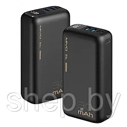 Внешний аккумулятор 30000mAh MIVO MB-308Q / 22.5W / PD3.0+QC3.0 / 2хUSB / Micro USB+Type-C / LED