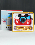 Детский фотоаппарат Микки Маус + селфи камера + память / Детский цифровой фотоаппарат | Красный, фото 8