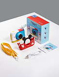 Детский фотоаппарат Микки Маус + селфи камера + память / Детский цифровой фотоаппарат | Синий, фото 6