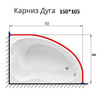 Карниз асимметричный 150х105