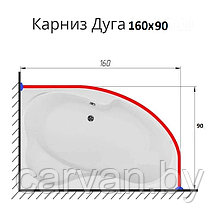 Карниз асимметричный 160х90