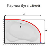 Карниз асимметричный 160х105