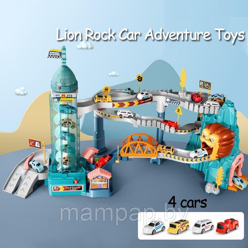 Парковка автотрек Track Parking, игровой набор, авто-трек, паркинг, машинки, авто-парковка Царь зверей